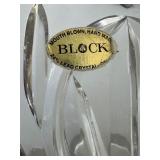 Block 24% Lead Crystal Cake Stand and Bohemia Crystal Vase Collection