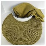 Dansk Bistro Serving Bowl with 6 Woven Placemats and 72" x 15" Table Runner