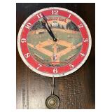 Timeworks Storytime Collection Baseball Pendulum Wall Clock