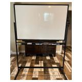 TSJ Office Rolling Dry Erase Whiteboard with Markers and Accessories