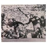 Framed Vintage Black and White Football Photograph