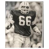 Framed NFL Player Jerry Kramer Photograph with Collector