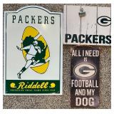 Green Bay Packers Metal and Wood Wall Art Set