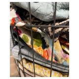 Large Basket of Assorted Fabric Remnants