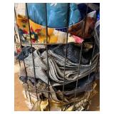Large Basket of Assorted Fabric Remnants