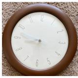 Laundry Room Wall Art and Brown Wall Clock Set