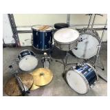 Rogers R360 5-Piece Drum Set with Cymbals, Hardware, and Throne