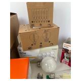 Assorted LED and Incandescent Light Bulb Collection, Various Brands and Wattages