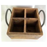 Set of 9 Coors Beer Glasses with Gold and Red Logos and Wooden Caddy