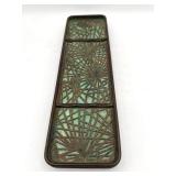 RARE Antique Tiffany Studios (New York, NY) "Pine Needle" Bronze and Slag Glass Pen Tray (Stamped 1004) RARE Antique Tiffany Studios (New York, NY) "Pine Needle" Bronze and Slag Glass Pen Tray (Stamped 1004)
