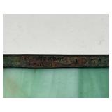 RARE Antique Tiffany Studios (New York, NY) "Pine Needle" Bronze and Slag Glass Pen Tray (Stamped 1004) RARE Antique Tiffany Studios (New York, NY) "Pine Needle" Bronze and Slag Glass Pen Tray (Stamped 1004)