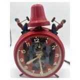 Vintage Jerger "Busy Boy" German Metal Alarm Clock & Westclox Scotty Wind Up Pocket Watch Vintage Jerger "Busy Boy" German Metal Alarm Clock & Westclox Scotty Wind Up Pocket Watch