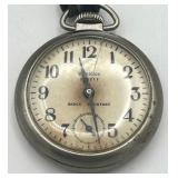 Vintage Jerger "Busy Boy" German Metal Alarm Clock & Westclox Scotty Wind Up Pocket Watch Vintage Jerger "Busy Boy" German Metal Alarm Clock & Westclox Scotty Wind Up Pocket Watch