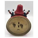 Vintage Jerger "Busy Boy" German Metal Alarm Clock & Westclox Scotty Wind Up Pocket Watch Vintage Jerger "Busy Boy" German Metal Alarm Clock & Westclox Scotty Wind Up Pocket Watch