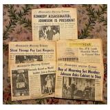 John F. Kennedy Assassination Newspapers - 1963 Minneapolis Morning Tribune, The Minneapolis Star, and Minneapolis Sunday Tribune John F. Kennedy Assassination Newspapers - 1963 Minneapolis Morning Tribune, The Minneapolis Star, and Minneapolis Sunday Tribune