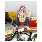 Assorted Hardware & 1970s WC Fields Battery Tester (Untested) Assorted Hardware & 1970s WC Fields Battery Tester (Untested)