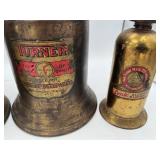 Three Vintage Brass Blow Torches - Lenk, Turner Three Vintage Brass Blow Torches - Lenk, Turner