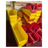 Lot of Red & Yellow Plastic Hardware Storage Containers Lot of Red & Yellow Plastic Hardware Storage Containers