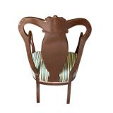 Vintage Solid Wood Carved Arm Chair with Upholstered Seat Vintage Solid Wood Carved Arm Chair with Upholstered Seat