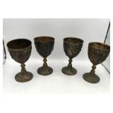 Vintage Corbell & Co. Silver Plated Cherub Grapevine Cordial Goblets (5.75" tall) Vintage Corbell & Co. Silver Plated Cherub Grapevine Cordial Goblets (5.75" tall)