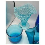 Vintage Blue Glassware Lot Vintage Blue Glassware Lot