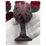 Nice Vintage AVON Ruby Red Cape Cod Collection 4.5" Wine Glasses Nice Vintage AVON Ruby Red Cape Cod Collection 4.5" Wine Glasses