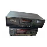 Vintage PIONEER Stereo Double Cassette Deck (CT-W504R) & AIWA Digital Audio System (AV-X220) Vintage PIONEER Stereo Double Cassette Deck (CT-W504R) & AIWA Digital Audio System (AV-X220)