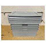 Sterilite Wide 4 Drawer Cross-Weave Tower Cement Sterilite Wide 4 Drawer Cross-Weave Tower Cement