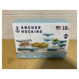 14PCS Anchor Hocking Glass Round Food Storage Set 14PCS Anchor Hocking Glass Round Food Storage Set
