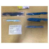 10PCS Cuisinart Ceramic Coated Oceanware Knife Set 10PCS Cuisinart Ceramic Coated Oceanware Knife Set