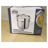 3PCS All-Clad 6QT Specialty Stainless Steel Stockpot, Multi-Pot with Strainer 3PCS All-Clad 6QT Specialty Stainless Steel Stockpot, Multi-Pot with Strainer