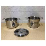 3PCS All-Clad 6QT Specialty Stainless Steel Stockpot, Multi-Pot with Strainer 3PCS All-Clad 6QT Specialty Stainless Steel Stockpot, Multi-Pot with Strainer