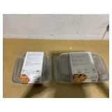2PCS OXO Good Grips Glass Baking Dishes with Lids- 2QT & 3QT 2PCS OXO Good Grips Glass Baking Dishes with Lids- 2QT & 3QT