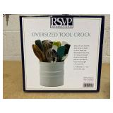 RSVP International Stoneware White Oversized Tool Crock RSVP International Stoneware White Oversized Tool Crock