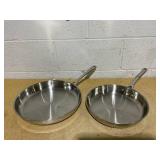 2PCS The Cellar Stainless Steel 10" & 12" Open Fry Pan 2PCS The Cellar Stainless Steel 10" & 12" Open Fry Pan