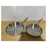 2PCS The Cellar Stainless Steel 10" & 12" Open Fry Pan 2PCS The Cellar Stainless Steel 10" & 12" Open Fry Pan