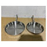 2PCS The Cellar Stainless Steel 10" & 12" Open Fry Pan 2PCS The Cellar Stainless Steel 10" & 12" Open Fry Pan