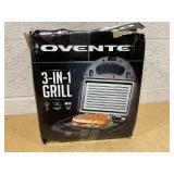 OVENTE 3 in 1 Electric Sandwich Maker, Panini Press Grill, Non-Stick Plates, Black GPI302B OVENTE 3 in 1 Electric Sandwich Maker, Panini Press Grill, Non-Stick Plates, Black GPI302B