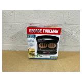 George Foreman 2-Serving Classic Plate Electric Indoor Grill and Panini Press, Black George Foreman 2-Serving Classic Plate Electric Indoor Grill and Panini Press, Black