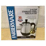 Farberware 2-4 Cup Electric Percolator, Stainless Steel Farberware 2-4 Cup Electric Percolator, Stainless Steel
