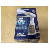 Conair Turbo Extreme Steam Hand Held Fabric Steamer, White/Champagne Conair Turbo Extreme Steam Hand Held Fabric Steamer, White/Champagne