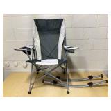 Ozark Trail Tension 2 in 1 Mesh Rocking Camp Chair, Gray and Black, Detachable Rockers Ozark Trail Tension 2 in 1 Mesh Rocking Camp Chair, Gray and Black, Detachable Rockers