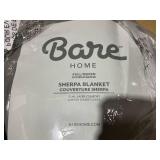 Bare Home Plush Sherpa Bed Blanket - Fluffy & Soft - Reversible - Lightweight - Full/Queen, Light Blue Bare Home Plush Sherpa Bed Blanket - Fluffy & Soft - Reversible - Lightweight - Full/Queen, Light Blue