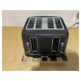 Haden Starbeck 4 Slice Wide Slot Stainless Steel Toaster, Black & Chrome Haden Starbeck 4 Slice Wide Slot Stainless Steel Toaster, Black & Chrome