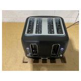 Haden Starbeck 4 Slice Wide Slot Stainless Steel Toaster, Black & Chrome Haden Starbeck 4 Slice Wide Slot Stainless Steel Toaster, Black & Chrome