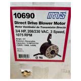 Mars 10690 48 Frame Torsion Flex Mount Furnace Blower Motor 3 Speed 3/4 HP 208-230 V 1075 RPM Reversible Mars 10690 48 Frame Torsion Flex Mount Furnace Blower Motor 3 Speed 3/4 HP 208-230 V 1075 RPM Reversible