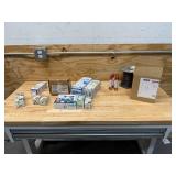 Lot of electrical items and various light bulbs Lot of electrical items and various light bulbs