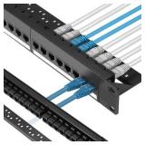 3x Crestron CEN‑RPP‑CAT6‑24 24‑Port CAT6 RJ45 Patch Panel – 19″ 1U Rackmount 3x Crestron CEN‑RPP‑CAT6‑24 24‑Port CAT6 RJ45 Patch Panel – 19″ 1U Rackmount