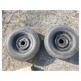 2 Duro Trailer Tires on 4-Hole Rims 2 Duro Trailer Tires on 4-Hole Rims