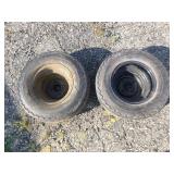 2 Duro Trailer Tires on 4-Hole Rims 2 Duro Trailer Tires on 4-Hole Rims